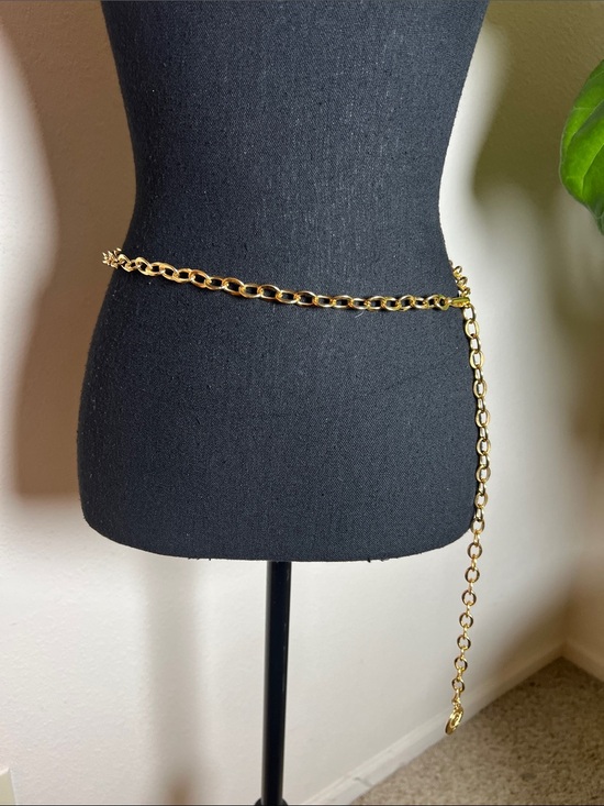 Calvin Klein Women’s Vintage Gold Tome Chain Link Belt Monogram Disc Accent main image 11